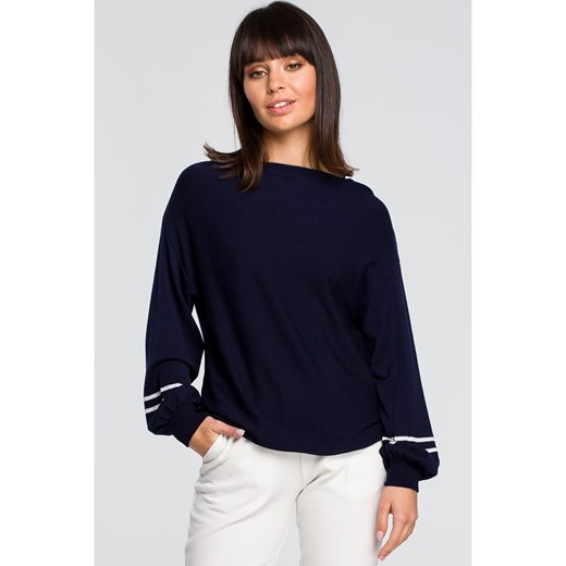 Be Wear Sweter w kolorze granatowym ze sklepu Limango Polska w kategorii Swetry damskie - zdjęcie 185526975