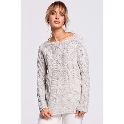 made of emotion Sweter w kolorze szarym ze sklepu Limango Polska w kategorii Swetry damskie - zdjęcie 185526988