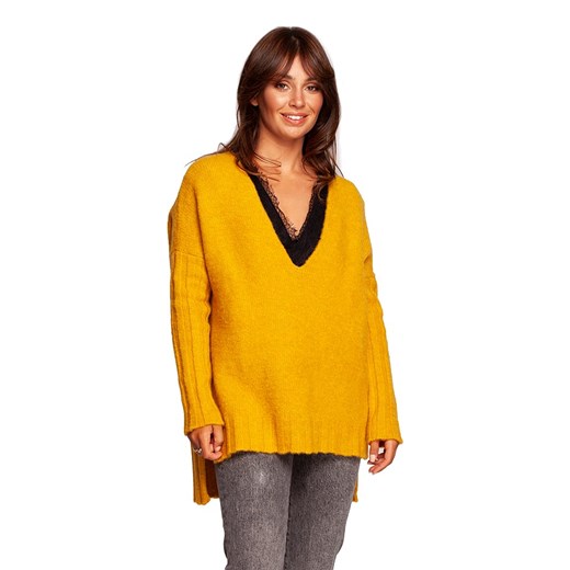 Be Wear Sweter w kolorze musztardowym ze sklepu Limango Polska w kategorii Swetry damskie - zdjęcie 185527176