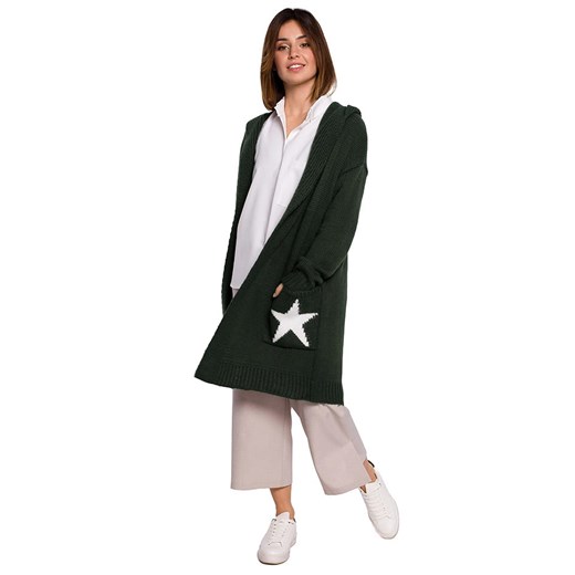 Be Wear Kardigan w kolorze oliwkowo-białym ze wzorem ze sklepu Limango Polska w kategorii Swetry damskie - zdjęcie 185527196