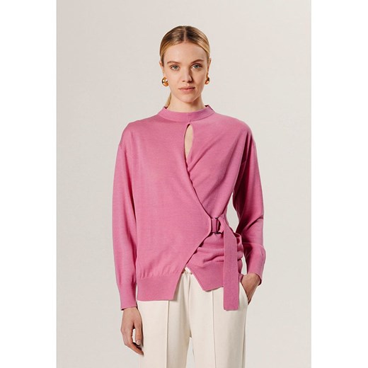 Rodier Wełniany sweter w kolorze jasnoróżowym Rodier M wyprzedaż Limango Polska