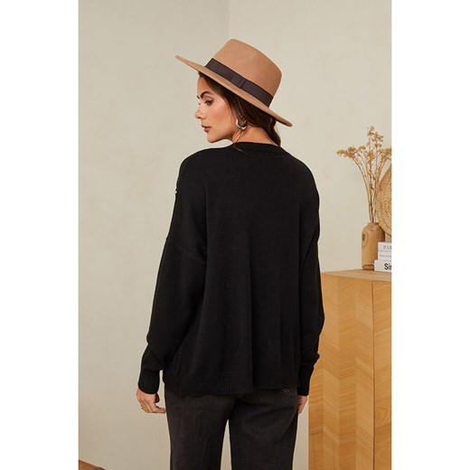 Soft Cashmere Sweter w kolorze czarnym Soft Cashmere 38/40 wyprzedaż Limango Polska