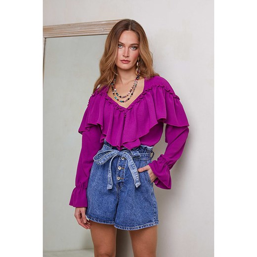 Joséfine Bluzka w kolorze fioletowym ze sklepu Limango Polska w kategorii Bluzki damskie - zdjęcie 185528068