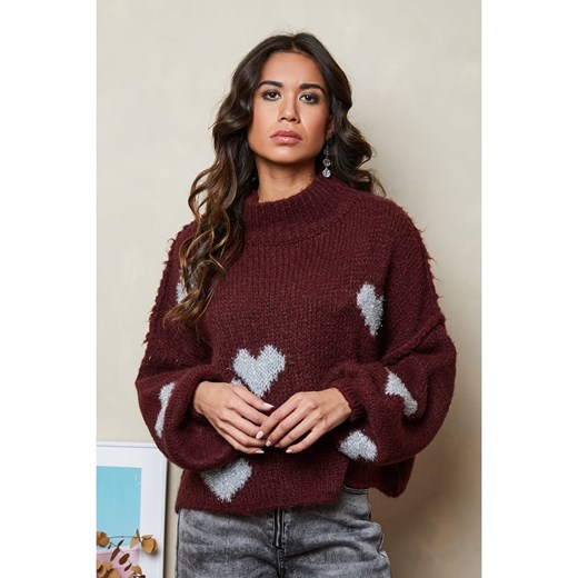 Joséfine Sweter w kolorze bordowym Joséfine L Limango Polska okazja