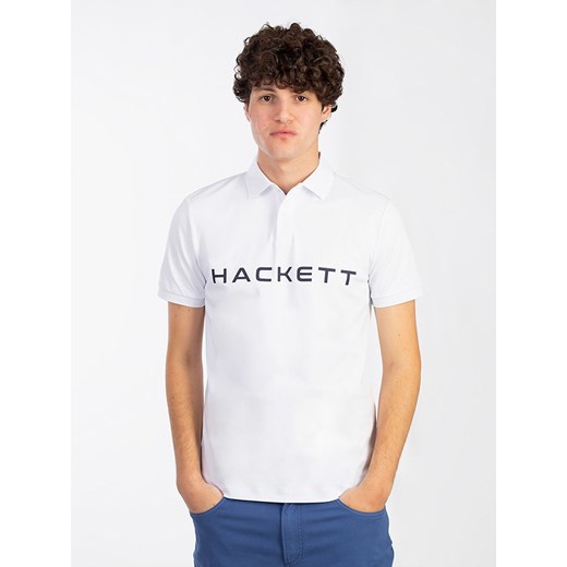 Hackett London Koszulka polo w kolorze białym ze sklepu Limango Polska w kategorii T-shirty męskie - zdjęcie 185528608