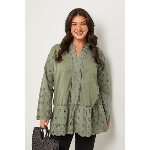 Curvy Lady Tunika w kolorze khaki ze sklepu Limango Polska w kategorii Bluzki damskie - zdjęcie 185529089