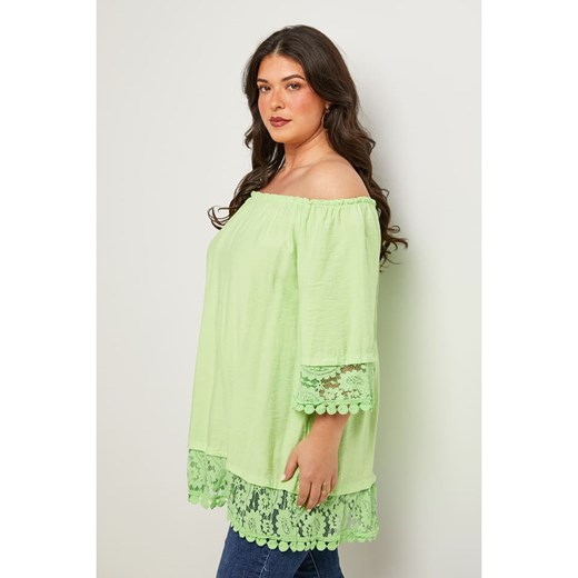 Curvy Lady Bluzka w kolorze jasnozielonym Curvy Lady 44/46 Limango Polska okazyjna cena