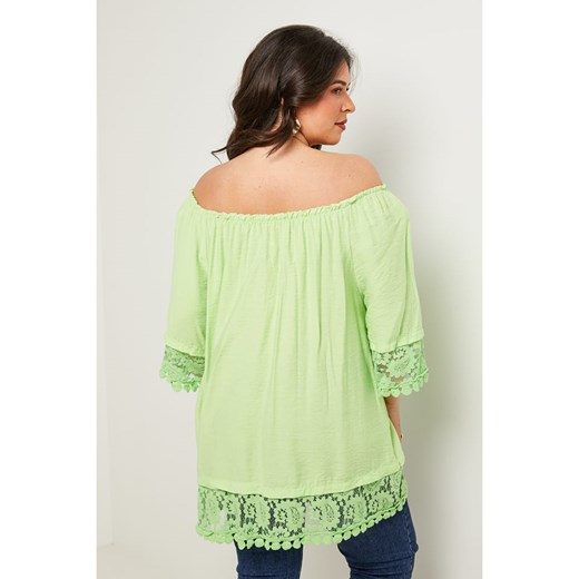 Curvy Lady Bluzka w kolorze jasnozielonym Curvy Lady 44/46 Limango Polska okazja