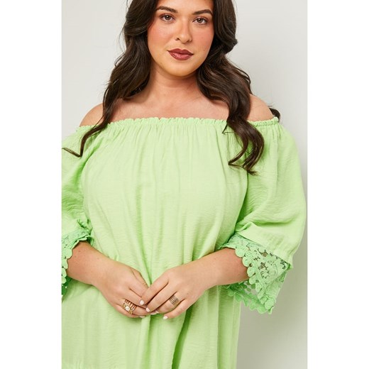 Curvy Lady Bluzka w kolorze jasnozielonym Curvy Lady 44/46 promocja Limango Polska