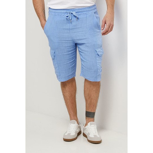 Lin Passion Lniane bermudy w kolorze błękitnym ze sklepu Limango Polska w kategorii Spodenki męskie - zdjęcie 185529825