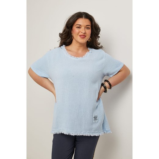 Curvy Lady Bluzka w kolorze błękitnym ze sklepu Limango Polska w kategorii Bluzki damskie - zdjęcie 185530129