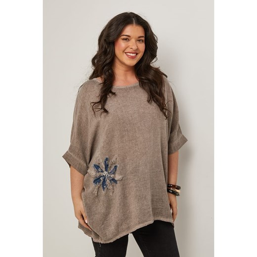 Curvy Lady Bluzka w kolorze szarobrązowym Curvy Lady 48/50 Limango Polska okazyjna cena