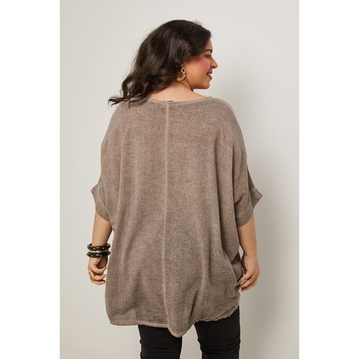 Curvy Lady Bluzka w kolorze szarobrązowym Curvy Lady 48/50 okazja Limango Polska