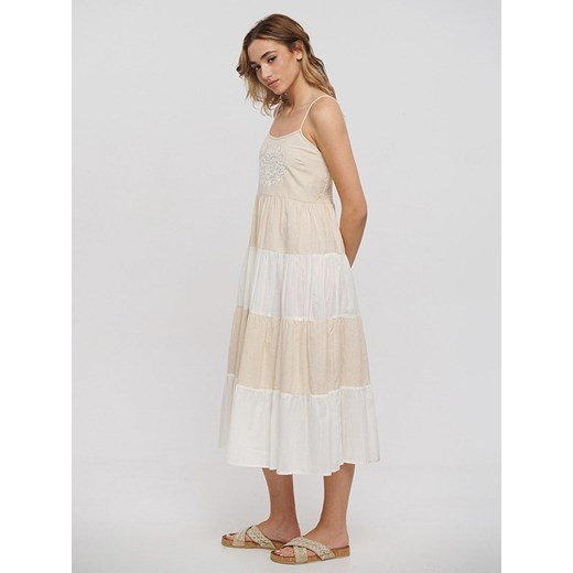 BLE Sukienka w kolorze beżowo-białym ze sklepu Limango Polska w kategorii Sukienki - zdjęcie 185531535