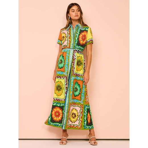 Tazga Sukienka w kolorze zielono-pomarańczowym ze sklepu Limango Polska w kategorii Sukienki - zdjęcie 185531856