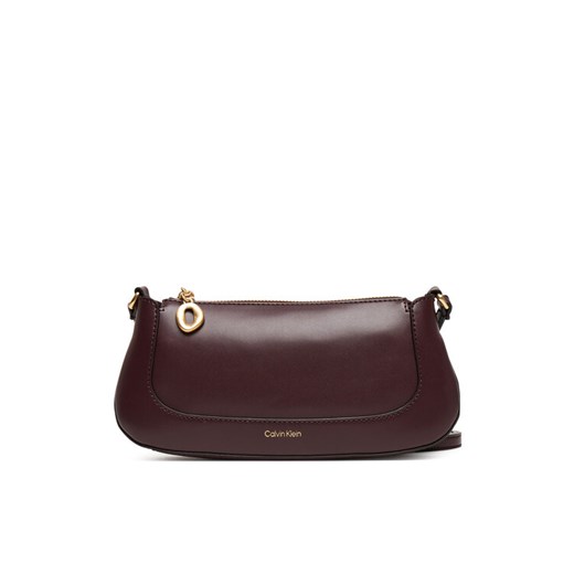 Torebka Calvin Klein Hardware Zip Crossbody LV04F1046G Bordowy ze sklepu eobuwie.pl w kategorii Listonoszki - zdjęcie 185532239