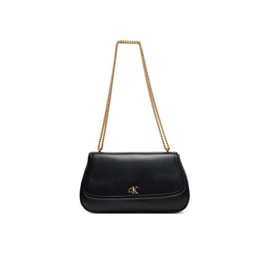 Torebka Calvin Klein Ck Convertible Chain Medium Bag LV04F3171G Czarny ze sklepu eobuwie.pl w kategorii Kopertówki - zdjęcie 185532367