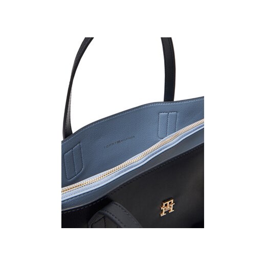 Torebka Tommy Hilfiger Th Icon Satchel AW0AW17683 Granatowy Tommy Hilfiger OS eobuwie.pl