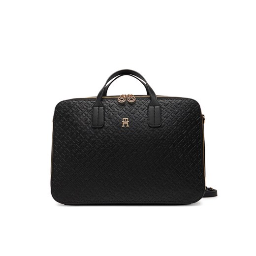 Tommy Hilfiger Torba na laptopa Th Icon Laptop Bag Mono AW0AW18003 Czarny ze sklepu MODIVO w kategorii Torby na laptopa - zdjęcie 185533165