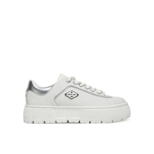REPLAY Sneakersy GWZ7G .000.C0001L Biały ze sklepu MODIVO w kategorii Buty sportowe damskie - zdjęcie 185533177