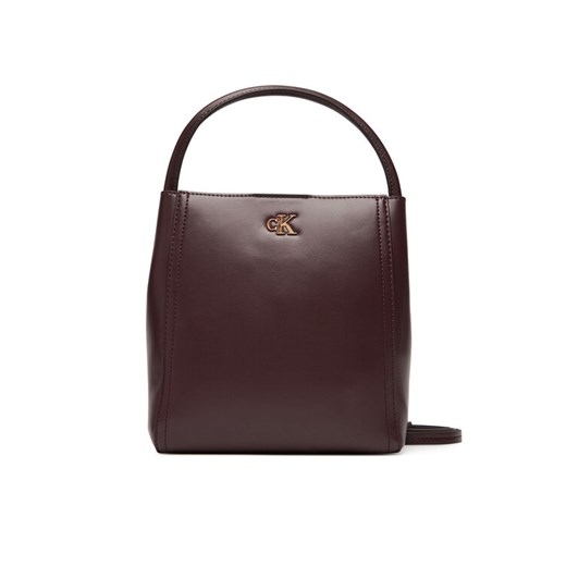 Calvin Klein Torebka Ck Bucket With Strap LV04F3174G Bordowy ze sklepu MODIVO w kategorii Torebki damskie - zdjęcie 185533186