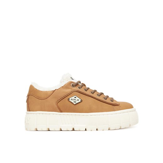 REPLAY Sneakersy GWZ7G .000.C0002S Beżowy ze sklepu MODIVO w kategorii Buty sportowe damskie - zdjęcie 185533218