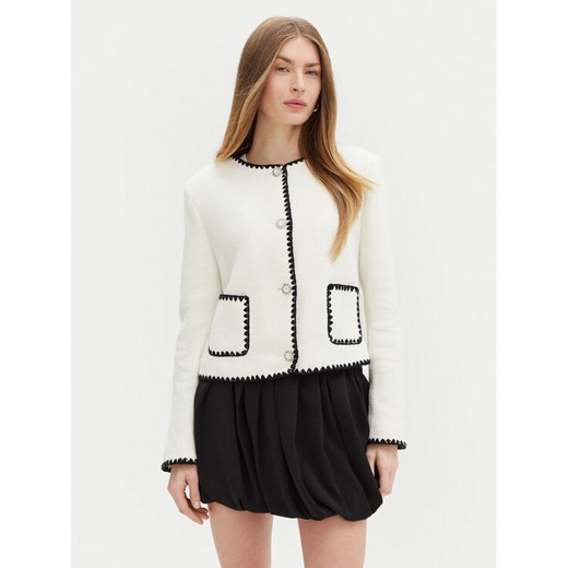 Guess Kardigan W5RN20 WGVQ2 Écru Regular Fit ze sklepu MODIVO w kategorii Swetry damskie - zdjęcie 185533229