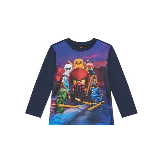 LEGO Bluzka Ninjago 11010889 Granatowy Regular Fit ze sklepu MODIVO w kategorii T-shirty chłopięce - zdjęcie 185533299
