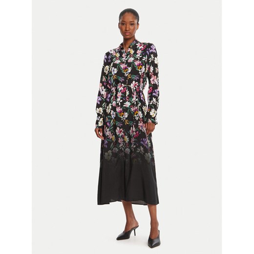 Desigual Sukienka koszulowa Camisero Acrilica 25WWVW11 Czarny Regular Fit ze sklepu MODIVO w kategorii Sukienki - zdjęcie 185533317