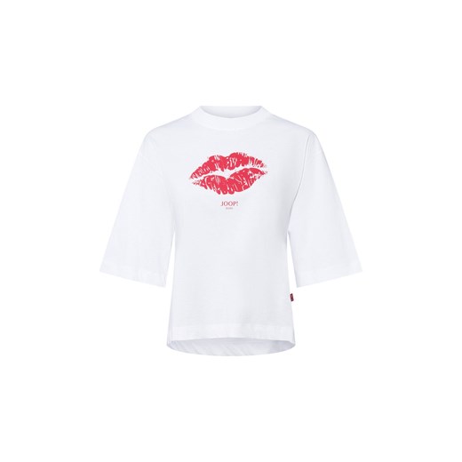 Joop Jeans Koszulka damska - Tomai Kobiety Bawełna biały nadruk ze sklepu vangraaf w kategorii Bluzki damskie - zdjęcie 185534656