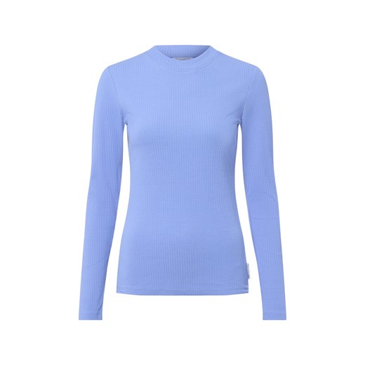 Marc O'Polo Denim Damska koszulka z długim rękawem Kobiety Bawełna niebieski jednolity ze sklepu vangraaf w kategorii Bluzki damskie - zdjęcie 185534657