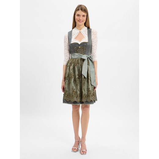 Krüger Dirndl Damski dirndl Kobiety oliwkowy jednolity ze sklepu vangraaf w kategorii Sukienki - zdjęcie 185534688