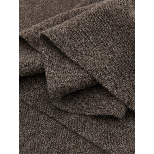 Reserved - Wełniany szalik z domieszką kaszmiru - brązowy Reserved ONE SIZE Reserved