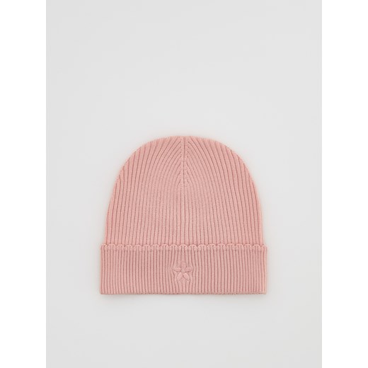 Reserved - Dzianinowa czapka z wiskozą - pastelowy róż ze sklepu Reserved w kategorii Czapki dziecięce - zdjęcie 185535129