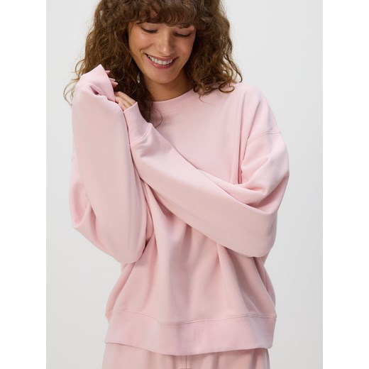 Reserved - Bawełniana bluza - pastelowy róż ze sklepu Reserved w kategorii Bluzy damskie - zdjęcie 185535257