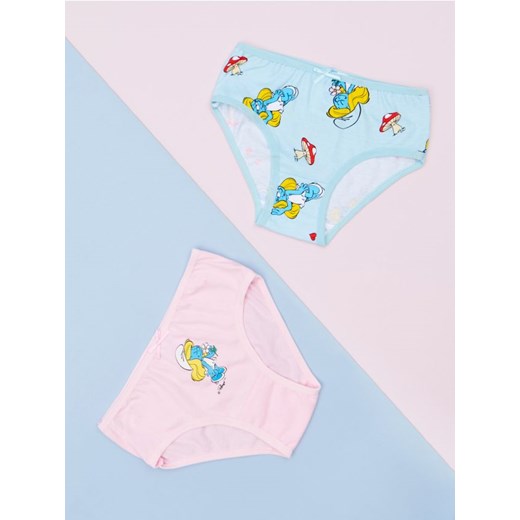 Sinsay - Majtki 2 pack The Smurfs - wielobarwny Sinsay 86/92 promocyjna cena Sinsay