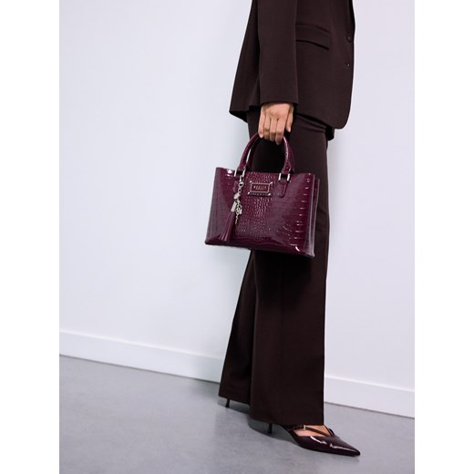 Mohito - Torebka z paskiem na ramię - bordowy ze sklepu Mohito w kategorii Torby Shopper bag - zdjęcie 185537106