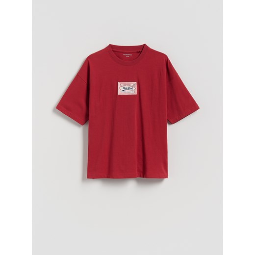 Reserved - T-shirt z naszywką - czerwony ze sklepu Reserved w kategorii T-shirty chłopięce - zdjęcie 185537439