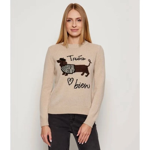 Weekend MaxMara Wełniany sweter NITRA | Regular Fit ze sklepu Gomez Fashion Store w kategorii Swetry damskie - zdjęcie 185537965