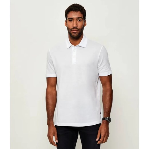 BOSS BLACK Polo Parris 37_DB | BECKHAM X BOSS | Regular Fit | z dodatkiem jedwabiu ze sklepu Gomez Fashion Store w kategorii T-shirty męskie - zdjęcie 185538087