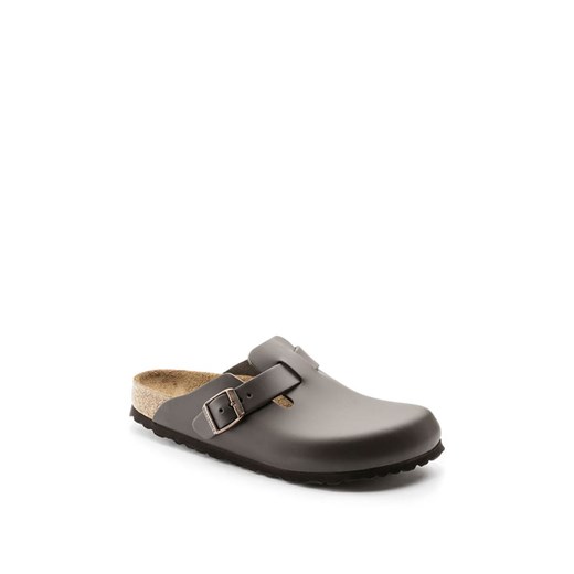 Birkenstock Skórzane chodaki w kolorze ciemnobrązowym ze sklepu Limango Polska w kategorii Klapki męskie - zdjęcie 185538839