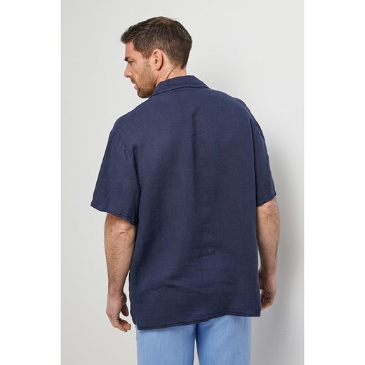Rodier Lin Lniana koszulka polo w kolorze granatowym Rodier Lin L/XL Limango Polska okazja