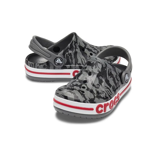 Crocs Chodaki &quot;Bayaband Seasonal Printed&quot; w kolorze szaro-czarno-czerwonym ze sklepu Limango Polska w kategorii Klapki dziecięce - zdjęcie 185539845