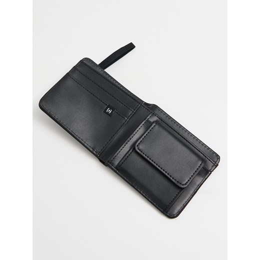 Cropp - Czarny portfel z imitacji skóry - czarny Cropp Uniwersalny Cropp