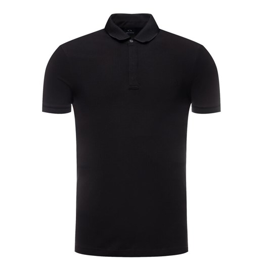 Armani Exchange Polo 8NZF91 ZJ81Z 1200 Czarny Slim Fit ze sklepu MODIVO w kategorii T-shirty męskie - zdjęcie 185541055