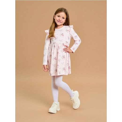 Sinsay - Sukienka z falbankami marszczona w talii - wielobarwny ze sklepu Sinsay w kategorii Sukienki dziewczęce - zdjęcie 185542538