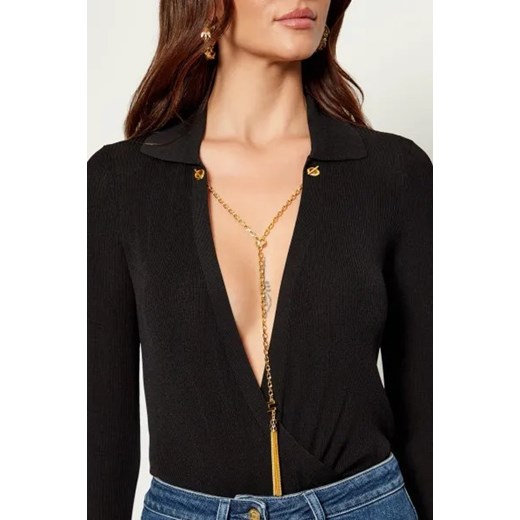 Elisabetta Franchi Body | Slim Fit | z dodatkiem jedwabiu Elisabetta Franchi 40 Gomez Fashion Store