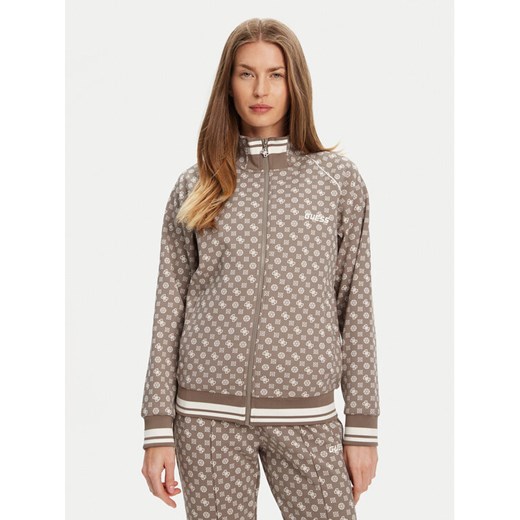 Guess Bluza V5YQ03 KB212 Brązowy Regular Fit ze sklepu MODIVO w kategorii Bluzy damskie - zdjęcie 185543429
