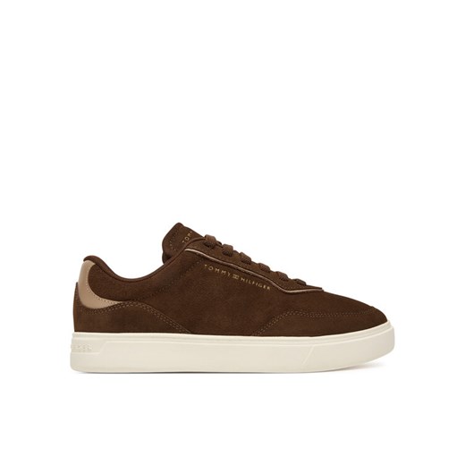 Sneakersy Tommy Hilfiger Casual FW0FW09050 Brązowy ze sklepu eobuwie.pl w kategorii Buty sportowe damskie - zdjęcie 185544228
