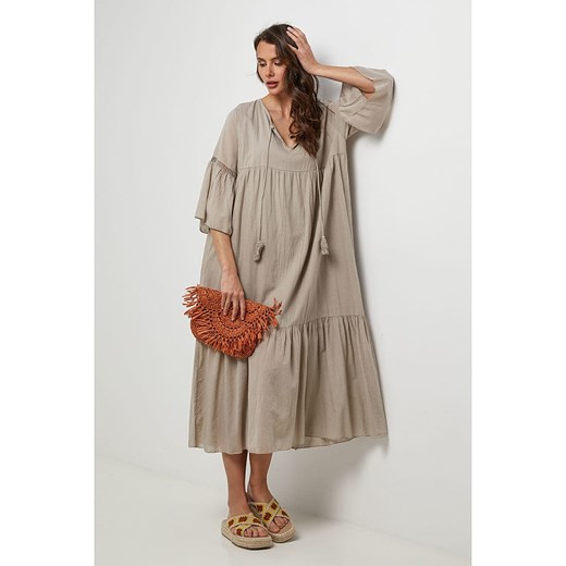 Lin Passion Sukienka w kolorze beżowym ze sklepu Limango Polska w kategorii Sukienki - zdjęcie 185545066